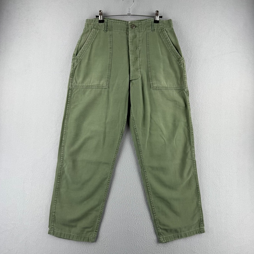 Vintage OG 107 Pants Mens 32x29 (Fits 30x27) 70s Vietnam Era Sateen Fatigue